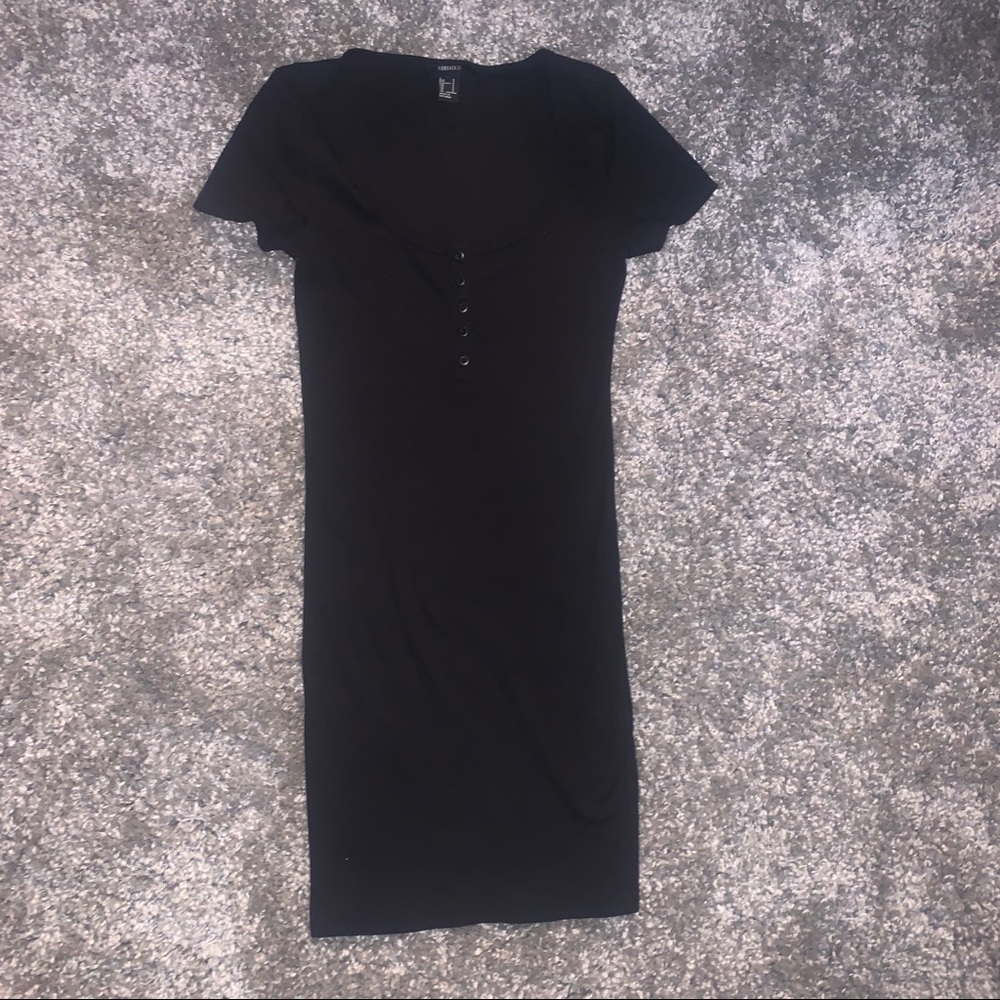 Black ribbed bodycon 🌸